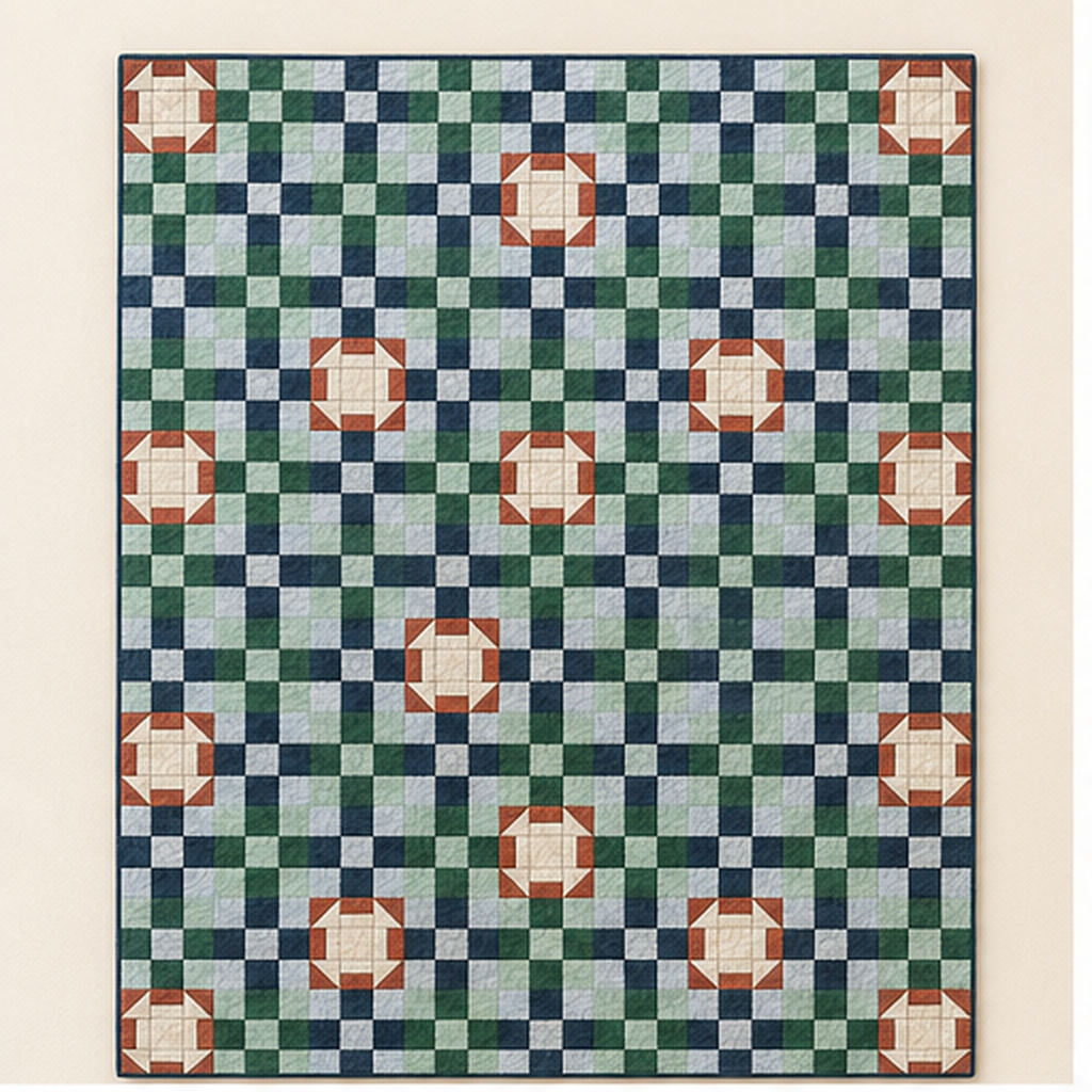 Harbor Window Quilt flat pattern