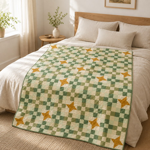 Meadow Wish Quilt on bed