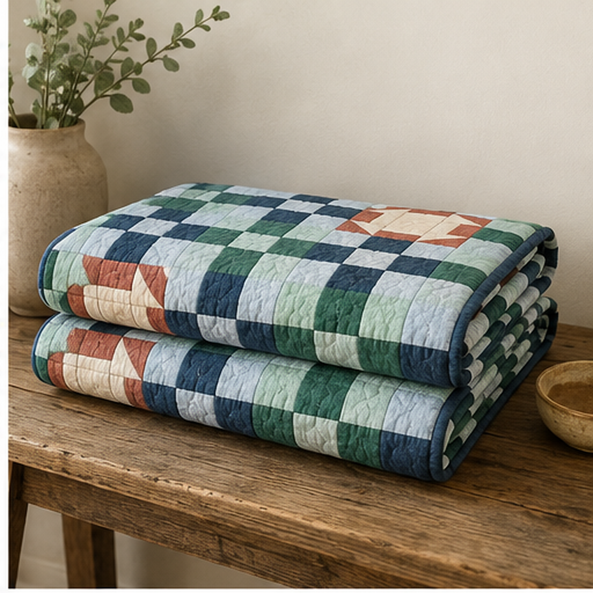 Harbor Window Quilt folded